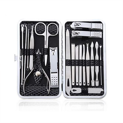 Cuffs N Lashes 16 in 1 Stainless Steel Manicure Pedicure Set