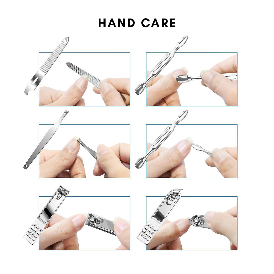 Cuffs N Lashes 16 in 1 Stainless Steel Manicure Pedicure Set