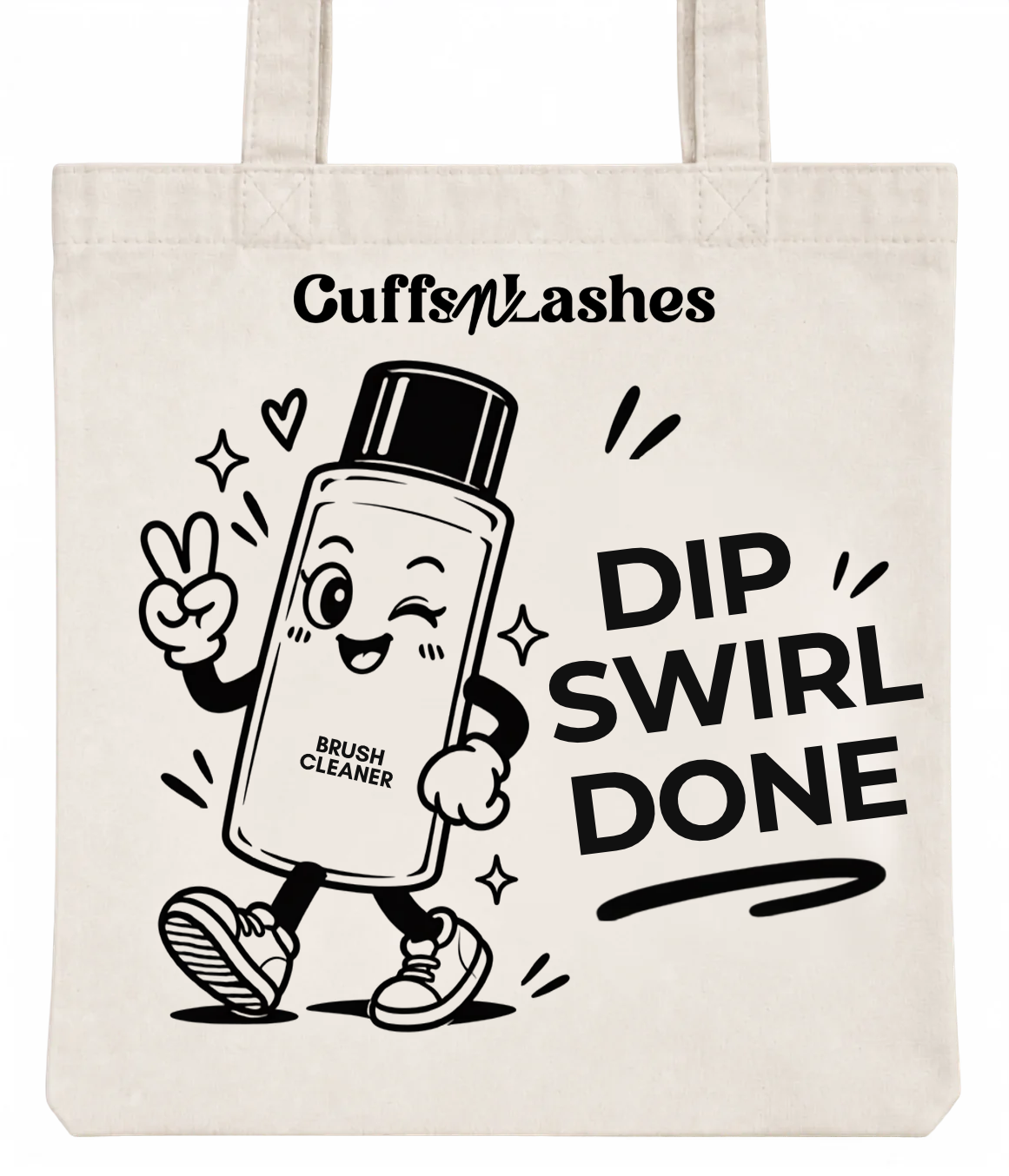 Cuffs N Lashes Dip Swirl Done Tote Bag