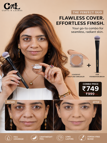 CUFFS N LASHES Coverpot + F016 Flawless Base Duo | Pick you shade