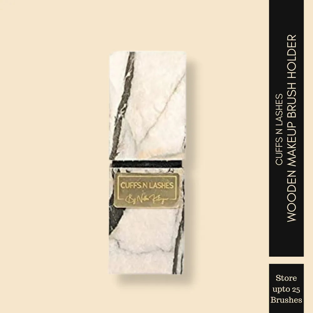 Cuffs N Lashes Marble Makeup Brush Holder (Without Brushes)