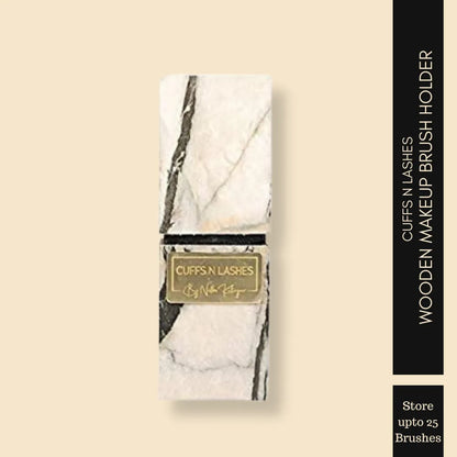 Cuffs N Lashes Marble Makeup Brush Holder (Without Brushes)