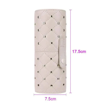 CUFFS N LASHES Makeup Brush Holder PU Leather