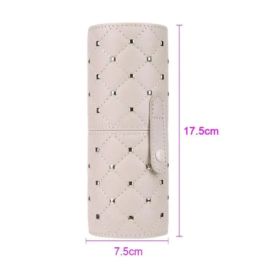 CUFFS N LASHES Makeup Brush Holder PU Leather