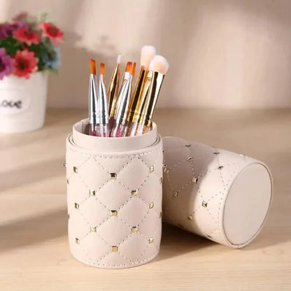 CUFFS N LASHES Makeup Brush Holder PU Leather
