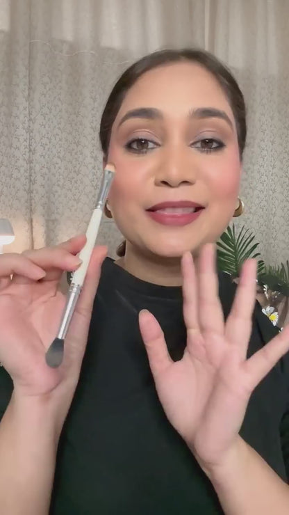 CUFFS N LASHES Double Duty Small Flat Brush & Fluppy Blending Brush - DD06