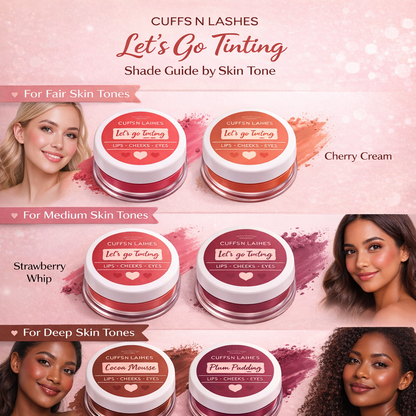 Cuffs N Lashes Let’s Go Tinting Set of 6 – Mini  Lip, Cheek & Eye Tints