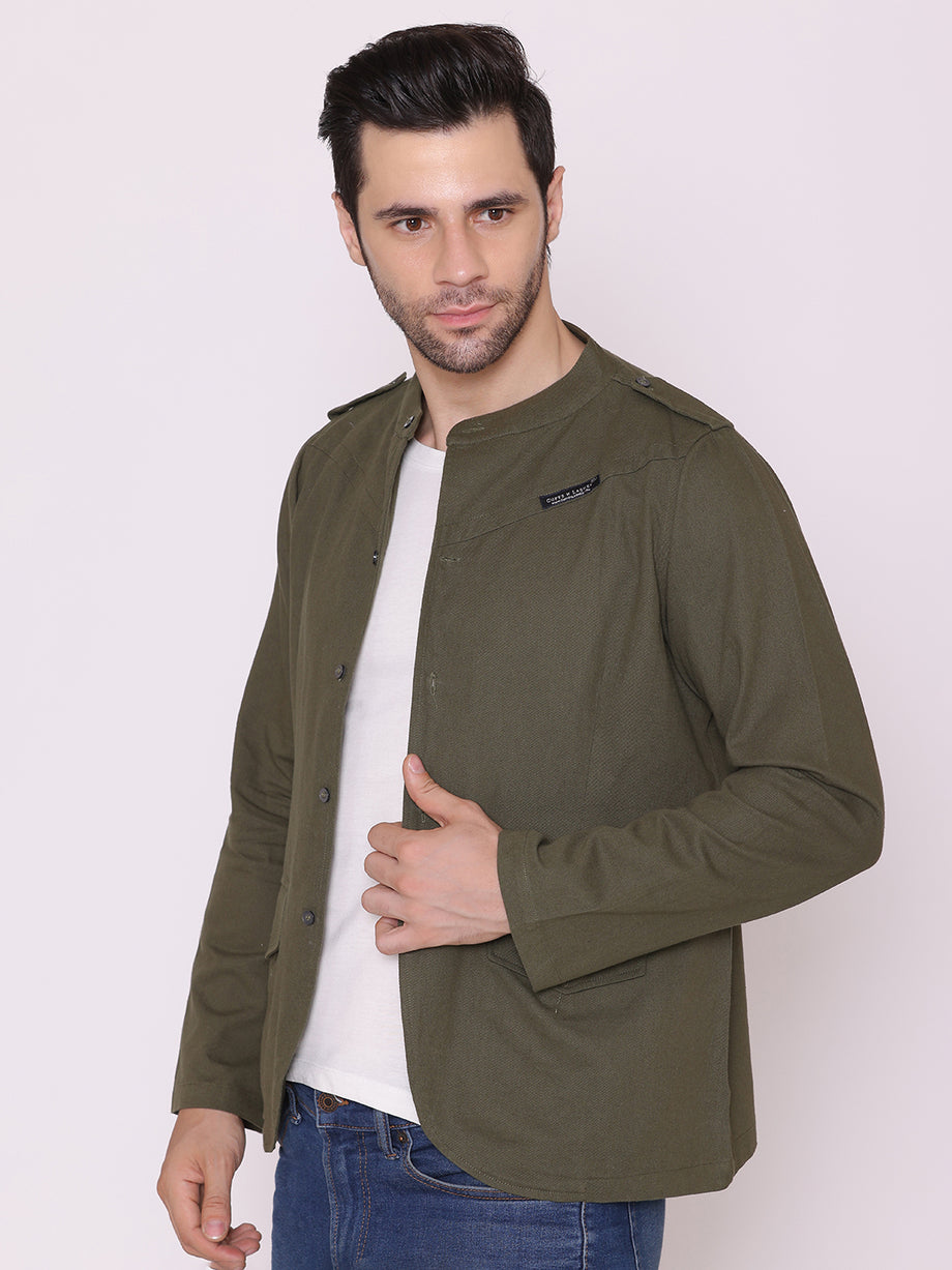 Olive green color outlet jacket